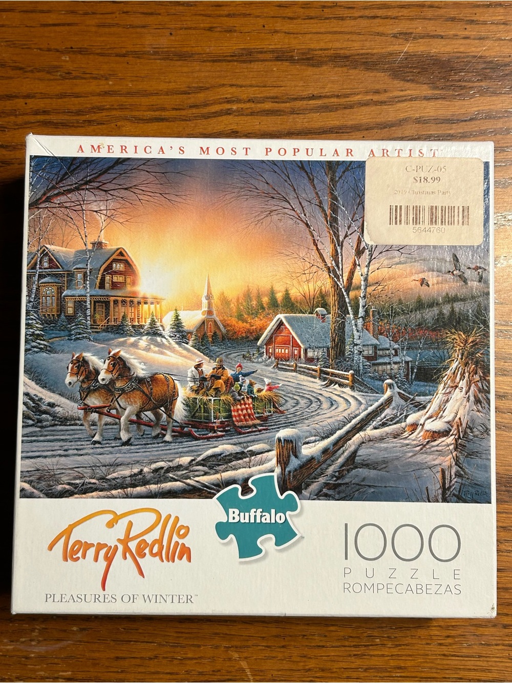 Buffalo Terry Redlin 'Pleasures of Winter' 1000-Piece Puzzle in Multi-Color